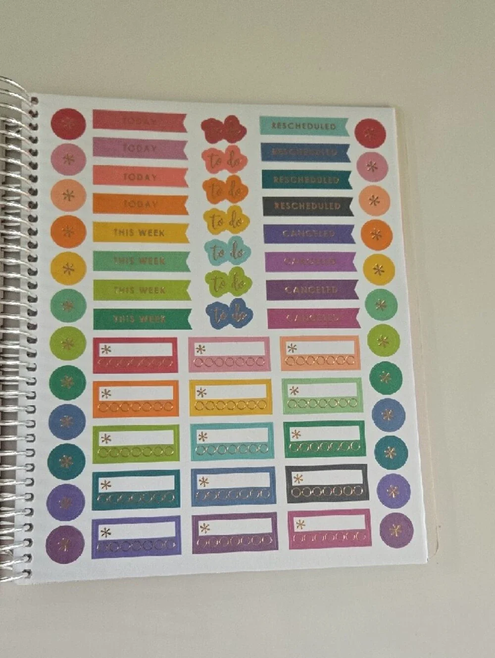 Erin Condren Hot Pink Spiral Home Office Calendar Notebook